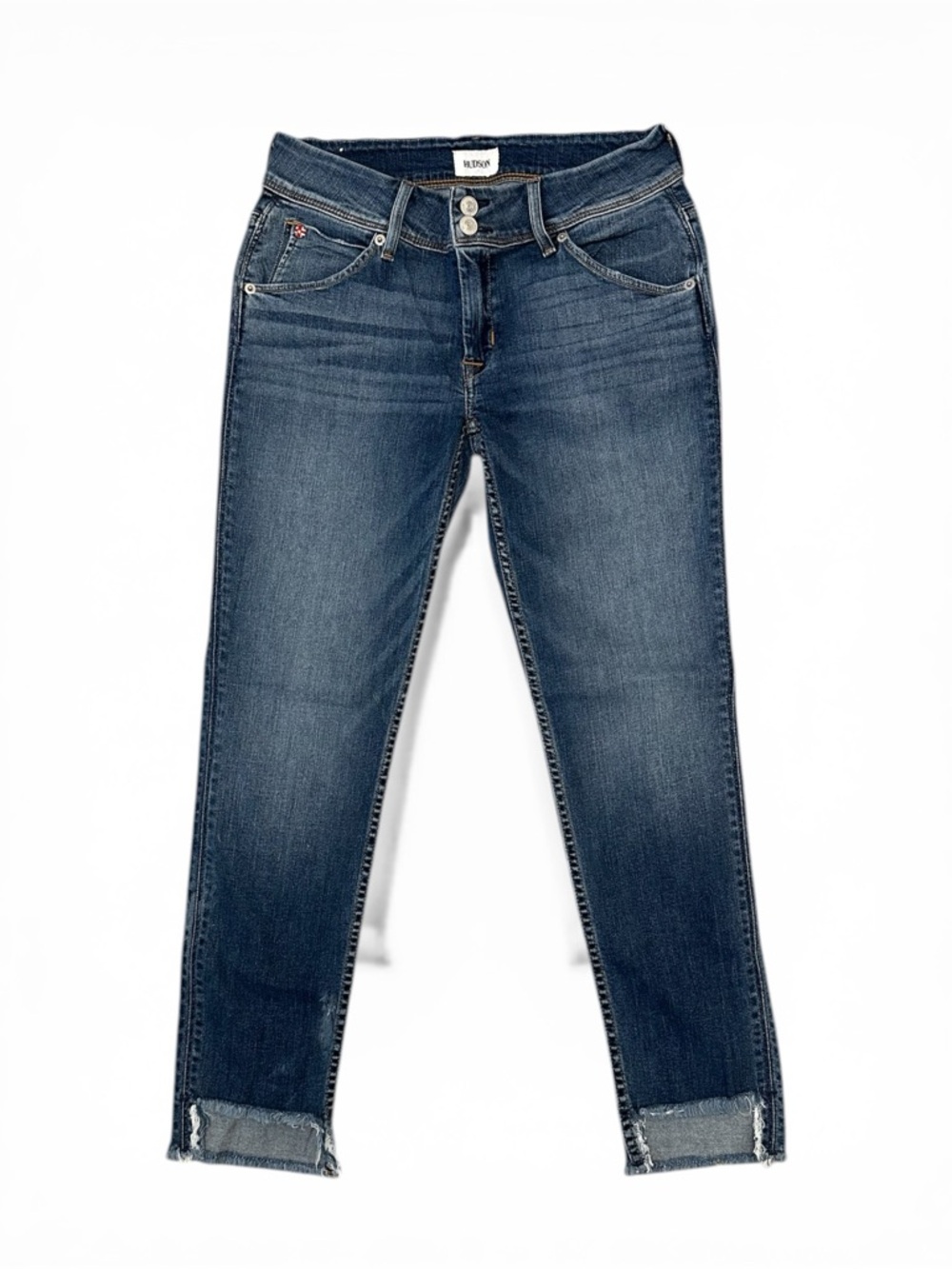 Hudson Jeans Cat Midrise Skinny Dark Blue Cropped Ankle Jeans Women Size 27 NWT